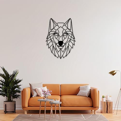 MAX WOODY Black Wolf Wall Art Sculpture 1723 W x 2283 H