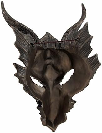 Zeckos Veronese Dragon Head Wall Sculpture Medieval Decor Bronze Finish