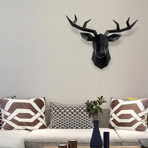 Resin Deer Wall Decor Deer Head Statue for Living Room