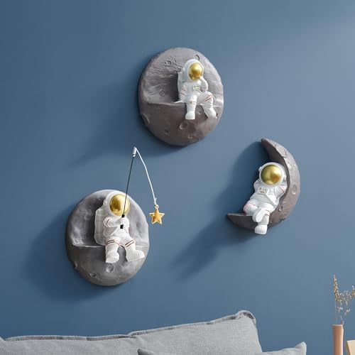 XGZY Astronaut Wall Sculptures 3PCS Set