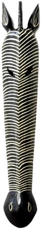 G6 Collection 39 Tribal Zebra Wooden Wall Mask Plaque