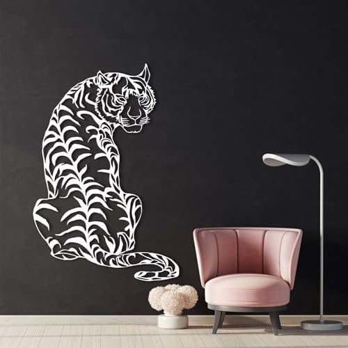 Gasijet Metal Tiger Wall Decor Black 24x16