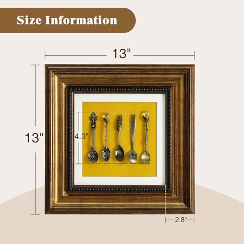 Vintage Wall Art Sculpture with Gold Frame