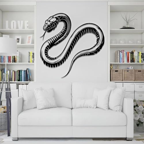 Giant Snake Metal Wall Decor 24 x24 Gold Wall Art