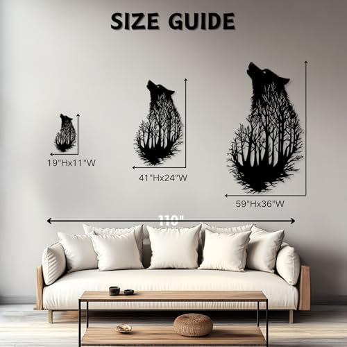 Huefoam Wolf Metal Wall Art Sculpture