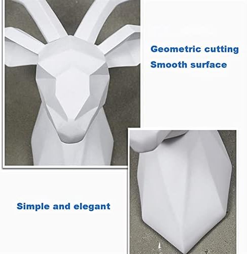 REMYS Wall Mounted Deer Head Sculpture Art Decor
