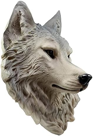 Large Gray Timber Wolf Wall Decor Sculpture 165 Inch