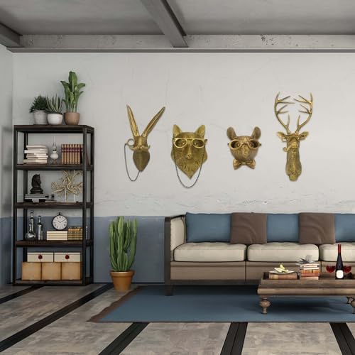 Juedawyal Fox Head Resin Wall Art Decor