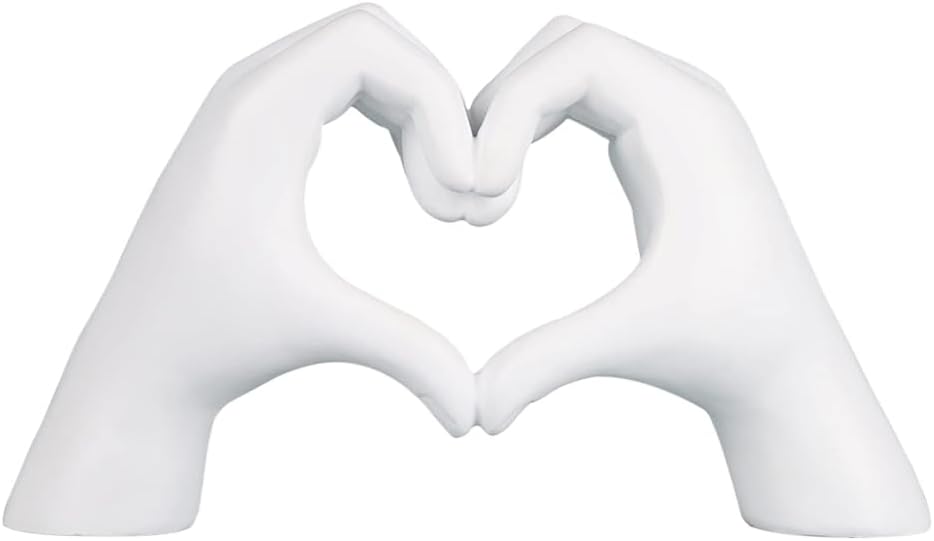 Heart Hand Sculpture Romantic Art Decor for Home and Office