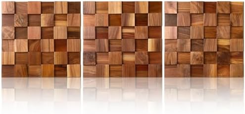 3D Wood Wall Art Set for Living Room Decor