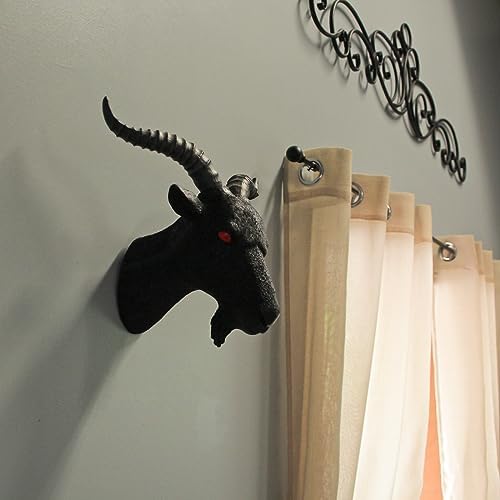 Zeckos 115 Inch Black Baphomet Goat Head Wall Sculpture