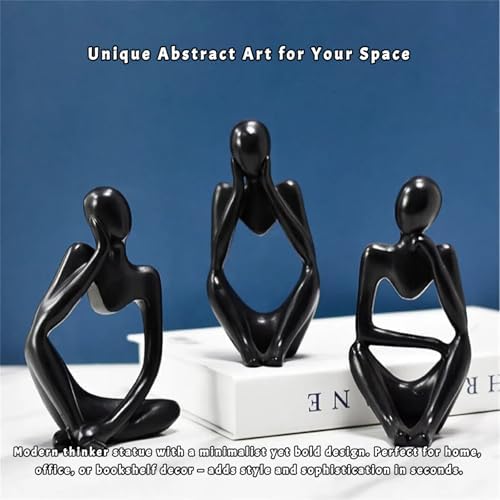 Abstract Resin Thinker Statue for Home Decor