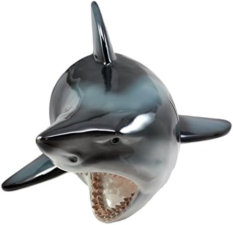 Ebros Great White Shark Wall Decor Sculpture 12 Inch