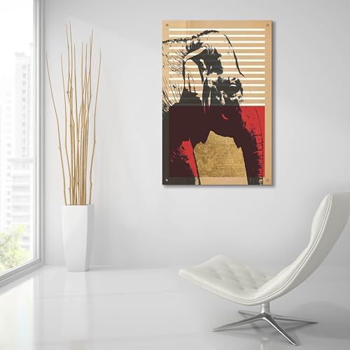 Gold Geometric Elephant Wall Art by Alonzo Saunders