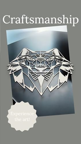 Modern 3D Geometric Wolf Wall Art