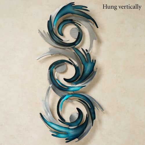 Touch of Class Perfect Storm Wall Sculpture - Blue Silver Large