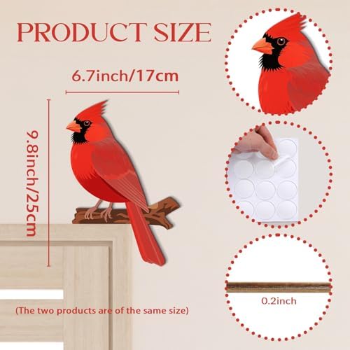 COLOR VALLEY ART Cardinal Door Topper Wall Decor 2Pcs
