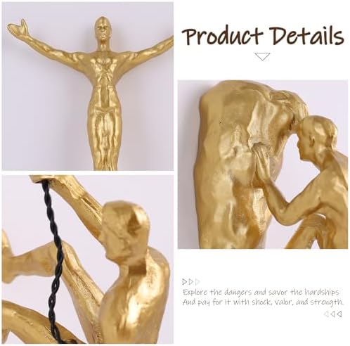 Set of 6 Climbing Man Wall Art Decor Sculptures
