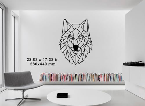 MAX WOODY Black Wolf Wall Art Sculpture 1723 W x 2283 H