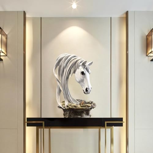 Zyqixluk Resin Horse Head Statue A1