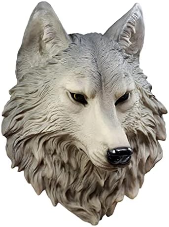 Large Gray Timber Wolf Wall Decor Sculpture 165 Inch