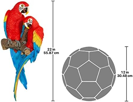 Design Toscano Tropical Scarlet Macaws Wall Sculpture