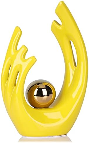 Yellow Gold 95 Inch Abstract Art Sculpture Statue