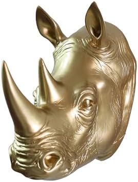 Hi-Line Gift Ltd Rhino Head Wall Sculpture Gold