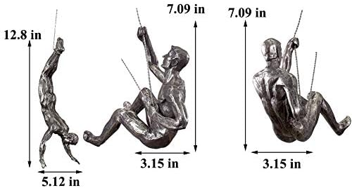 Unbound Resin Climbing Man Wall Sculpture Left Posture