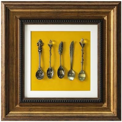 Vintage Wall Art Sculpture with Gold Frame