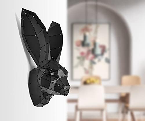 Berling Design Modern 3D Metal Rabbit Wall Sculpture