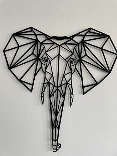 DEKADRON Geometric Elephant Head Wall Sculpture