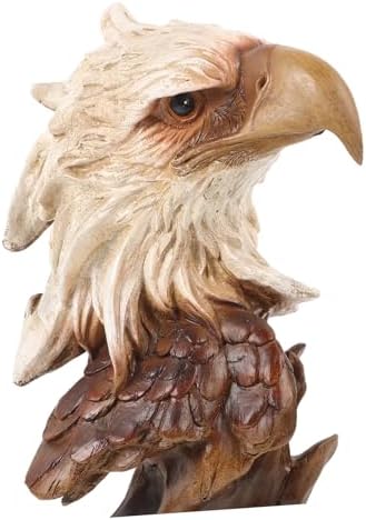Lifelike Eagle Head Figurine Realistic Resin Sculpture for Home Office Decor