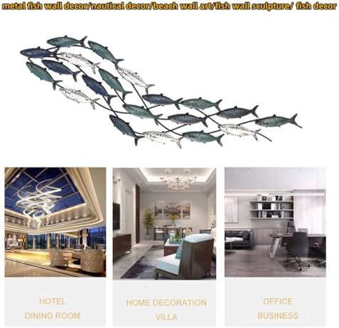 Large Metal Fish Wall Art Sculpture for Home Decor