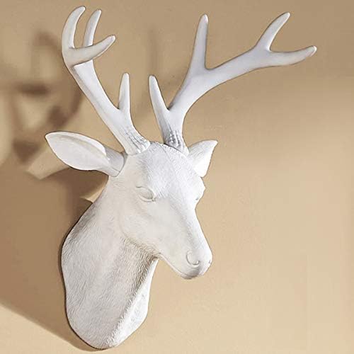 Notakia White Deer Head Wall Sculpture