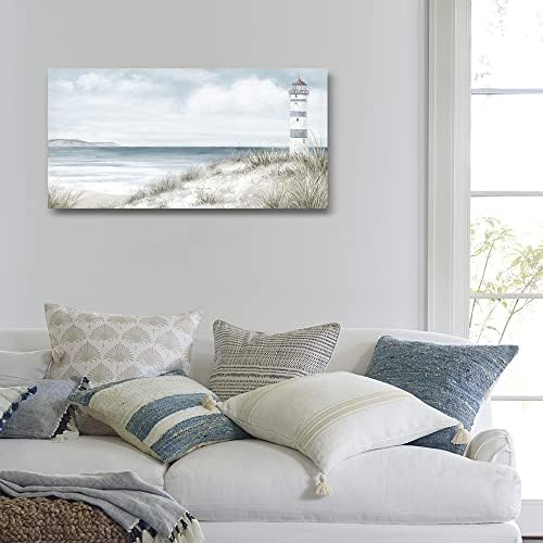 Kunstorner Lighthouse Canvas Wall Art 40x20 Large Framed Decor