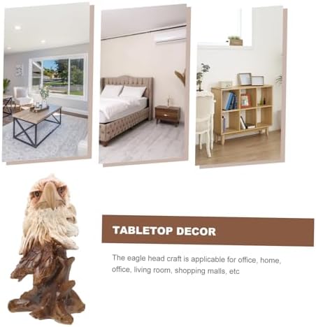 ULDIGI Animal Head Resin Eagle Statue for Home Office Decor