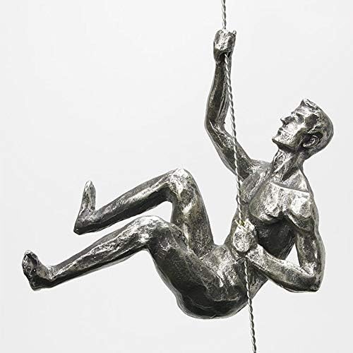 Unbound Resin Climbing Man Wall Sculpture Left Posture