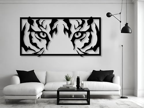 Vailla Wooden Tiger Head Wall Art Decor Sculpture