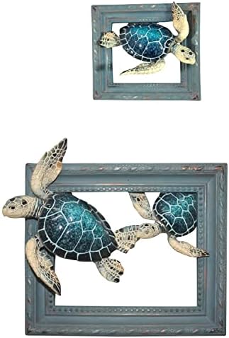 Comfy Hour Ocean Voyage Wall Decor Turtle Frame Set