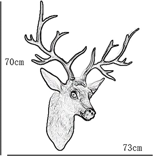Natural Deer Head Wall Hanging Sculpture for Home Decor