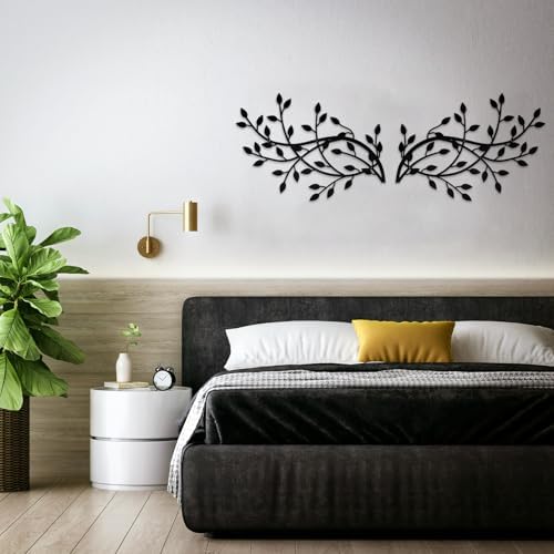 Meltset Metal Leaf Wall Decor Wrought Iron Scroll Art