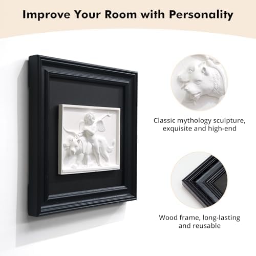 FOLKOR LIFE Black and White Wall Sculpture Art