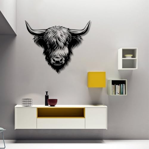 Cow Head Iron Wall Art Decoration 30x25 in