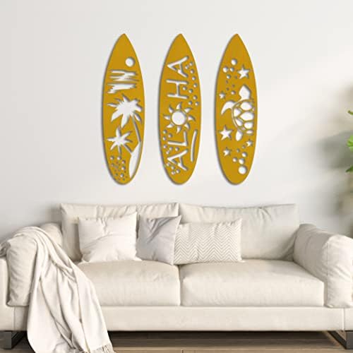Kawa Metalworks Metal Surfboard Wall Art Decor Set