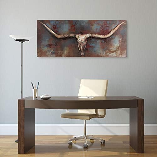 Empire Art Long Horn Primo Iron Wall Sculpture