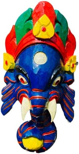 Himalayan Craft Ganesh Wooden Wall Sculpture for Luck