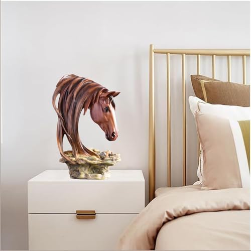 Zyqixluk Resin Horse Head Statue A1