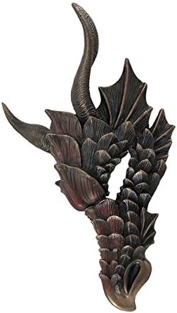 Zeckos Veronese Dragon Head Wall Sculpture Medieval Decor Bronze Finish