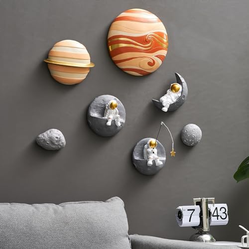 4Pcs Outer Space Planet Wall Decor for Kids Room